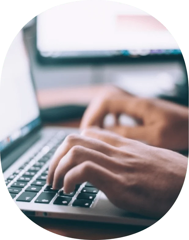 Typing on keyboard